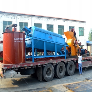 雙級粉碎機破碎金礦石生產(chǎn)線發(fā)貨圖片